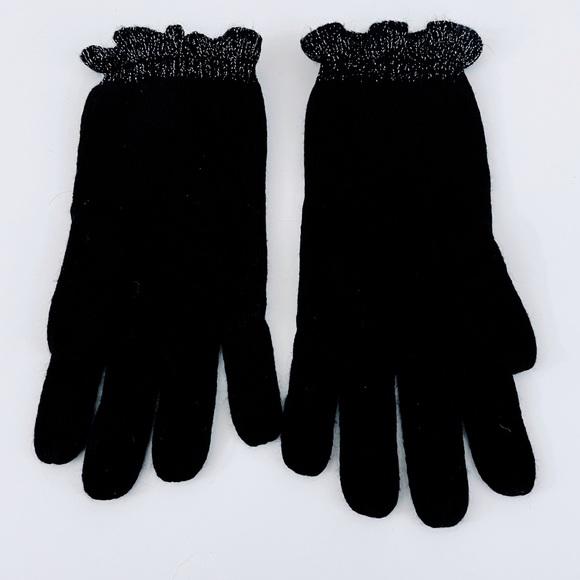Banana Republic Black Knit Gloves (Made of Italian Yarn) - Picture 3 of 5